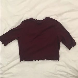Maroon Crop Top